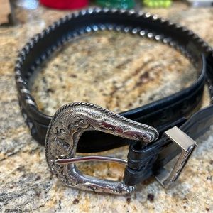 Justin men 34 leather cowboy felt